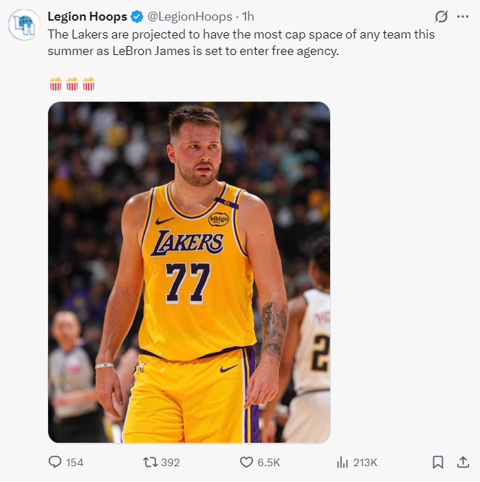 新球体育-湖人今夏将猛追字母！有顶薪空间可签换里夫斯：为詹皇离队做准备